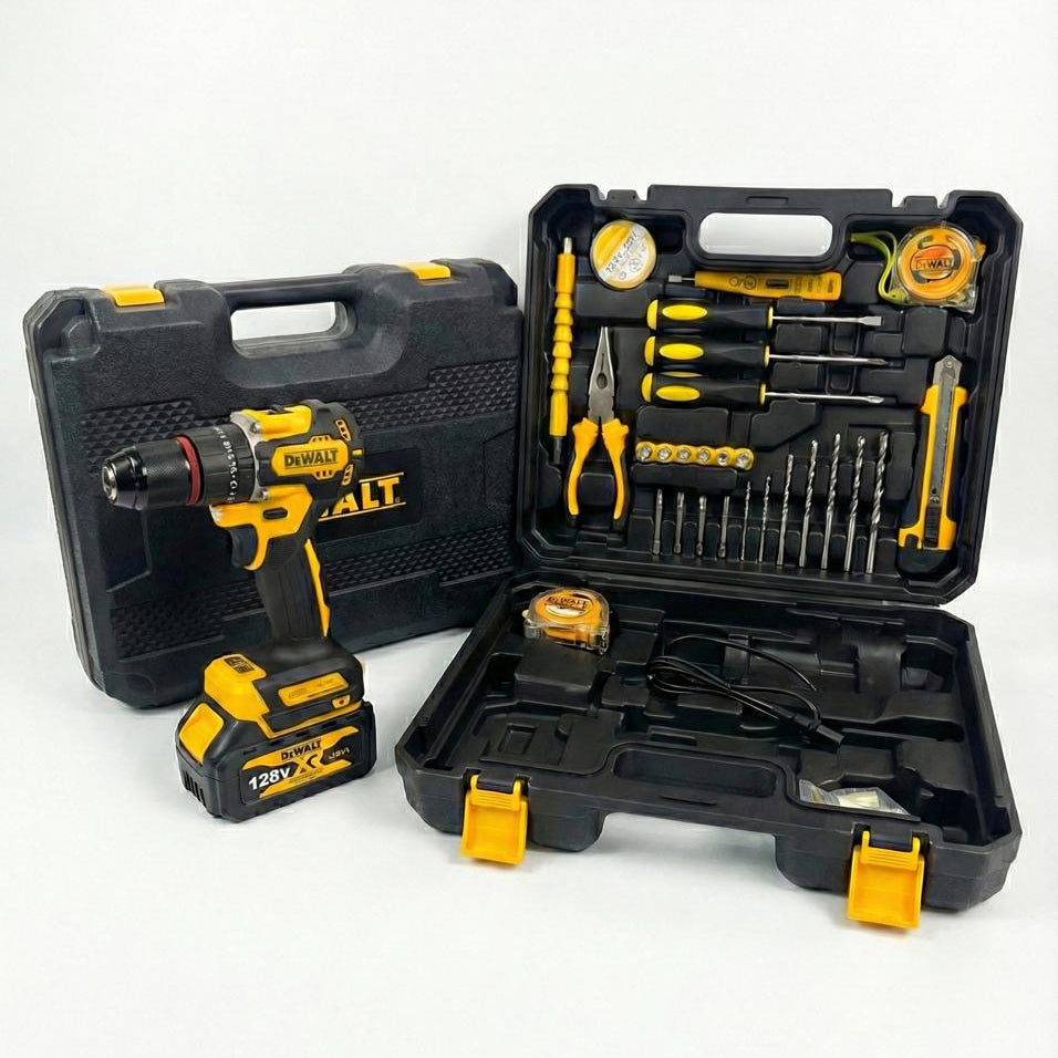 Taladro DeWalt 128v Profesional + 36 Accesorios